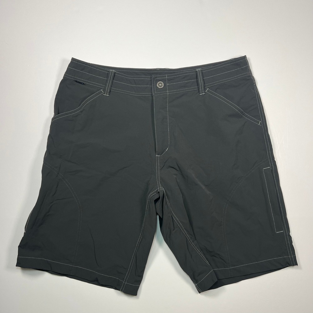 Kuhl Renegade Shorts Mens 38 Charcoal Gray Hiking Cargo Technical Stretch 10"